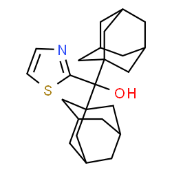 ChemSpider 2D Image | Di(adamantan-1-yl)(1,3-thiazol-2-yl)methanol | C24H33NOS