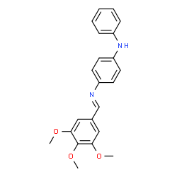 ChemSpider 2D Image | N-Phenyl-4-[(E)-(3,4,5-trimethoxybenzylidene)amino]aniline | C22H22N2O3