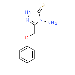 ChemSpider 2D Image | 4-Amino-5-[(4-methylphenoxy)methyl]-2,4-dihydro-3H-1,2,4-triazole-3-thione | C10H12N4OS