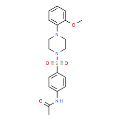 ChemSpider 2D Image | N1-(4-{[4-(2-methoxyphenyl)piperazino]sulfonyl}phenyl)acetamide | C19H23N3O4S