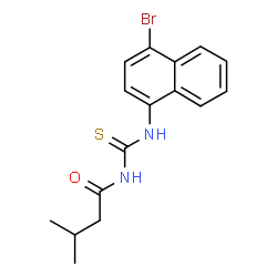 ChemSpider 2D Image | N-[(4-Bromo-1-naphthyl)carbamothioyl]-3-methylbutanamide | C16H17BrN2OS