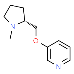 ChemSpider 2D Image | 3-{[(2R)-1-Methyl-2-pyrrolidinyl]methoxy}pyridine | C11H16N2O