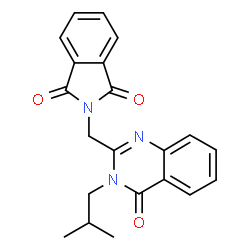 ChemSpider 2D Image | 2-(3-Isobutyl-4-oxo-3,4-dihydro-quinazolin-2-ylmethyl)-isoindole-1,3-dione | C21H19N3O3
