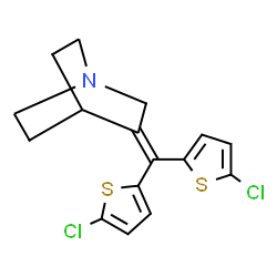 ChemSpider 2D Image | 3-[Bis(5-chloro-2-thienyl)methylene]quinuclidine | C16H15Cl2NS2