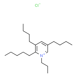 ChemSpider 2D Image | 3,5-Dibutyl-2-pentyl-1-propylpyridinium chloride | C21H38ClN