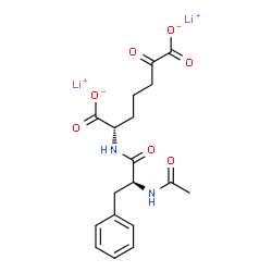 ChemSpider 2D Image | Dilithium (2S)-2-[(N-acetyl-L-phenylalanyl)amino]-6-oxoheptanedioate | C18H20Li2N2O7