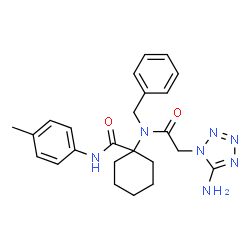 ChemSpider 2D Image | 1-{[(5-Amino-1H-tetrazol-1-yl)acetyl](benzyl)amino}-N-(4-methylphenyl)cyclohexanecarboxamide | C24H29N7O2