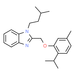 ChemSpider 2D Image | 2-[(2-Isopropyl-5-methylphenoxy)methyl]-1-(3-methylbutyl)-1H-benzimidazole | C23H30N2O