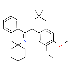 ChemSpider 2D Image | 1'-(6,7-Dimethoxy-3,3-dimethyl-3,4-dihydro-1-isoquinolinyl)-4'H-spiro[cyclohexane-1,3'-isoquinoline] | C27H32N2O2