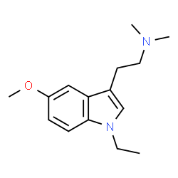 ChemSpider 2D Image | 2-(1-Ethyl-5-methoxy-1H-indol-3-yl)-N,N-dimethylethanamine | C15H22N2O