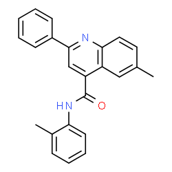 ChemSpider 2D Image | 6-Methyl-N-(2-methylphenyl)-2-phenyl-4-quinolinecarboxamide | C24H20N2O