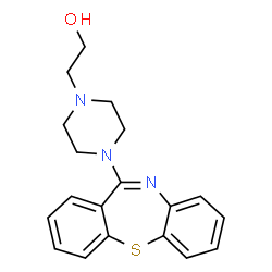 ChemSpider 2D Image | 2-[4-(Dibenzo[b,f][1,4]thiazepin-11-yl)-1-piperazinyl]ethanol | C19H21N3OS