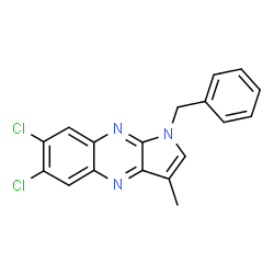 ChemSpider 2D Image | 1-Benzyl-6,7-dichloro-3-methyl-1H-pyrrolo[2,3-b]quinoxaline | C18H13Cl2N3
