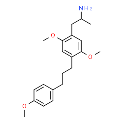 ChemSpider 2D Image | 1-{2,5-Dimethoxy-4-[3-(4-methoxyphenyl)propyl]phenyl}-2-propanamine | C21H29NO3