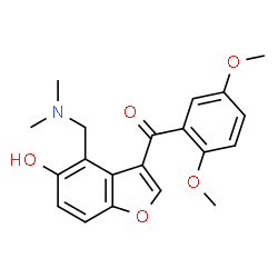 ChemSpider 2D Image | (2,5-Dimethoxyphenyl){4-[(dimethylamino)methyl]-5-hydroxy-1-benzofuran-3-yl}methanone | C20H21NO5