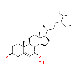 ChemSpider 2D Image | (3beta,7alpha,24S)-7-Hydroperoxystigmasta-5,25-dien-3-ol | C29H48O3