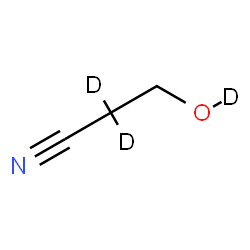 ChemSpider 2D Image | 2,2-dideuterio-3-deuteriooxy-propanenitrile | C3H2D3NO