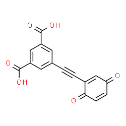 ChemSpider 2D Image | 5-[(3,6-Dioxo-1,4-cyclohexadien-1-yl)ethynyl]isophthalic acid | C16H8O6