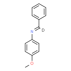 ChemSpider 2D Image | (E)-N-(4-Methoxyphenyl)-1-phenyl(~2~H)methanimine | C14H12DNO