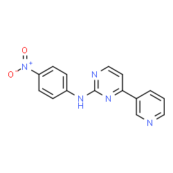 ChemSpider 2D Image | N-(4-Nitrophenyl)-4-(3-pyridinyl)-2-pyrimidinamine | C15H11N5O2