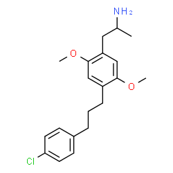 ChemSpider 2D Image | 1-{4-[3-(4-Chlorophenyl)propyl]-2,5-dimethoxyphenyl}-2-propanamine | C20H26ClNO2