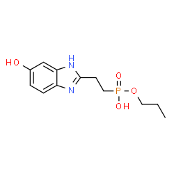 ChemSpider 2D Image | Propyl hydrogen [2-(6-hydroxy-1H-benzimidazol-2-yl)ethyl]phosphonate | C12H17N2O4P