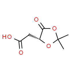 ChemSpider 2D Image | (R)-(-)-2,2-Dimethyl-5-Oxo-1,3-Dioxolane-4-Acetic Acid | C7H10O5