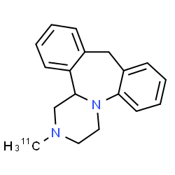 ChemSpider 2D Image | 2-(~11~C)Methyl-1,2,3,4,10,14b-hexahydrodibenzo[c,f]pyrazino[1,2-a]azepine | C1711CH20N2