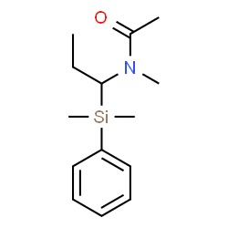 ChemSpider 2D Image | N-{1-[Dimethyl(phenyl)silyl]propyl}-N-methylacetamide | C14H23NOSi