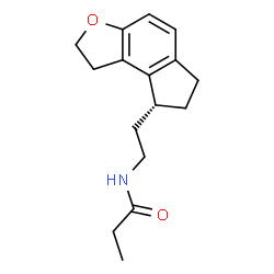 ChemSpider 2D Image | N-[2-[(8R)-1,6,7,8-Tetrahydro-2H-indeno[5,4-b]furan-8-yl]ethyl]propanamide | C16H21NO2