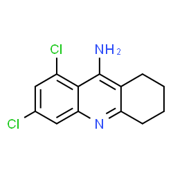 ChemSpider 2D Image | 6,8-Dichloro-1,2,3,4-tetrahydro-9-acridinamine | C13H12Cl2N2