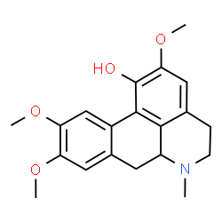 ChemSpider 2D Image | 2,9,10-Trimethoxy-6-methyl-5,6,6a,7-tetrahydro-4H-dibenzo[de,g]quinolin-1-ol | C20H23NO4