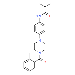 ChemSpider 2D Image | 2-Methyl-N-{4-[4-(2-methylbenzoyl)-1-piperazinyl]phenyl}propanamide | C22H27N3O2