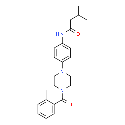 ChemSpider 2D Image | 3-Methyl-N-{4-[4-(2-methylbenzoyl)-1-piperazinyl]phenyl}butanamide | C23H29N3O2