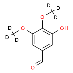 ChemSpider 2D Image | 3-Hydroxy-4,5-bis[(~2~H_3_)methyloxy]benzaldehyde | C9H4D6O4
