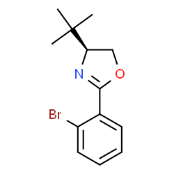 ChemSpider 2D Image | (S)-2-(2-BROMOPHENYL)-4-TERT-BUTYL-4,5-DIHYDROOXAZOLE | C13H16BrNO