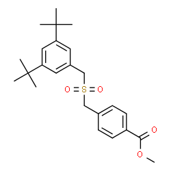 ChemSpider 2D Image | Methyl 4-({[3,5-bis(2-methyl-2-propanyl)benzyl]sulfonyl}methyl)benzoate | C24H32O4S