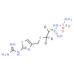 ChemSpider 2D Image | Famotidine-13C-d3 | C713CH12D3N7O2S3