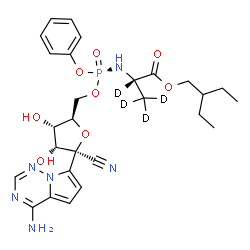ChemSpider 2D Image | Remdesivir-d4 | C27H31D4N6O8P
