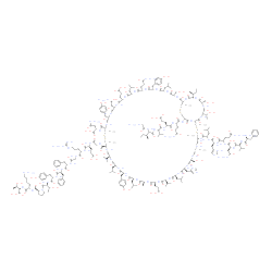 ChemSpider 2D Image | (4S)-4-[[2-[[(1R,6R,12S,15R,18S,21S,24S,27S,30S,33S,36S,39S,42S,47S,50S,53S,56S,59S,62S,65S,68S,71S,74S,77S,80S,83S)-88-[[(2S)-5-amino-2-[[(2S)-2-[[(2S)-2-[[(2S,3S)-2-[(2-aminoacetyl)amino]-3-methyl-pentanoyl]amino]-3-methyl-butanoyl]amino]-4-carboxy-butanoyl]amino]-5-oxo-pentanoyl]amino]-6-[[(2S)-2-[[(2S)-2-[[(2S)-5-amino-2-[[(2S)-4-amino-2-[[(2S)-2-[[(2S)-2-amino-3-phenyl-propanoyl]amino]-3-methyl-butanoyl]amino]-4-oxo-butanoyl]amino]-5-oxo-pentanoyl]amino]-3-(1H-imidazol-5-yl)propanoyl]amino]-4-methyl-pentanoyl]amino]-47-[[(1S)-3-amino-1-carboxy-3-oxo-propyl]carbamoyl]-53-(2-amino-2-oxo-ethyl)-62-(3-amino-3-oxo-propyl)-24,56-bis(2-carboxyethyl)-83-[(1R)-1-hydroxyethyl]-12,71,80-tris(hydroxymethyl)-33,50,65-tris[(4-hydroxyphenyl)methyl]-15-(1H-imidazol-5-ylmethyl)-18,30,36,59,68-pentaisobutyl-21,39-diisopropyl-27-methyl-77-[(1S)-1-methylpropyl]-7,10,13,16,19,22,25,28,31,34,37,40,49,52,55,58,61,64,67,70,73,76,79,82,85,87-hexacosaoxo-3,4,44,45,90,91-hexathia-8,11,14,17,20,23,26,29,32,35,38,41,48,51,54,57,60,63,66,69,72,75,78,81,84,86-hexacosazabicyclo[72.11.7]dononacontane-42-carbonyl]amino]acetyl]amino]-5-[[(1S)-1-[[2-[[(1S)-2-[[(1S)-2-[[(1S)-2-[[(1S,2R)-1-[(2S)-2-[[(1S)-5-amino-1-[[(1S,2R)-1-carboxy-2-hydroxy-propyl]carbamoyl]pentyl]carbamoyl]pyrrolidine-1-carbonyl]-2-hydroxy-propyl]amino]-1-[(4-hydroxyphenyl)methyl]-2-oxo-ethyl]amino]-1-benzyl-2-oxo-ethyl]amino]-1-benzyl-2-oxo-ethyl]amino]-2-oxo-ethyl]carbamoyl]-4-guanidino-butyl]amino]-5-oxo-pentanoic acid | C257H383N65O77S6