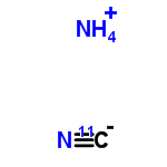 InChI=1/CN.H3N/c1-2;/h;1H3/q-1;/p+1/i1-1;