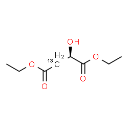 ChemSpider 2D Image | Diethyl (2R)-2-hydroxy(3-~13~C)butanedioate | C713CH14O5