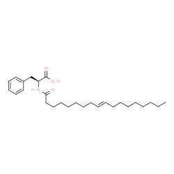 ChemSpider 2D Image | N-[(9E)-9-Octadecenoyl]-L-phenylalanine | C27H43NO3