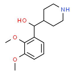 ChemSpider 2D Image | (2,3-Dimethoxyphenyl)(4-piperidinyl)methanol | C14H21NO3