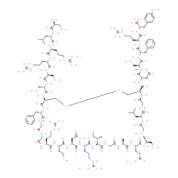 ChemSpider 2D Image | (3S,6S,9S,12S,15S)-1-{(4R,10S,16R,19S,22S,28S,31S,34S,37S,40S,49S,52R)-52-{[(2S,5S,8S,11S,14S,17S)-17-Amino-8,11-bis(3-carbamimidamidopropyl)-18-hydroxy-2,5-bis(hydroxymethyl)-14-isobutyl-4,7,10,13,16
-pentaoxo-3,6,9,12,15-pentaazaoctadecan-1-oyl]amino}-19-(3-amino-3-oxopropyl)-49-benzyl-28-[(2S)-2-butanyl]-31,40-bis(3-carbamimidamidopropyl)-34-(carboxymethyl)-16-(hydroxymethyl)-10-isobutyl-22-meth
yl-37-[2-(methylsulfanyl)ethyl]-6,9,12,15,18,21,24,27,30,33,36,39,42,45,48,51-hexadecaoxo-1,2-dithia-5,8,11,14,17,20,23,26,29,32,35,38,41,44,47,50-hexadecaazacyclotripentacontan-4-yl}-3-(2-amino-2-oxo
ethyl)-9-benzyl-12-(3-carbamimidamidopropyl)-15-(4-hydroxybenzyl)-6-(hydroxymethyl)-1,4,7,10,13-pentaoxo-2,5,8,11,14-pentaazahexadecan-16-oic acid (non-preferred name) | C127H203N45O39S3