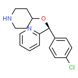 ChemSpider 2D Image | 2-[(S)-(4-Chlorphenyl)(piperidin-4-yloxy)methyl]pyridin | C17H19ClN2O