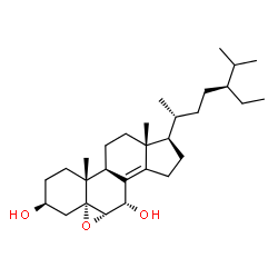 ChemSpider 2D Image | (3beta,5alpha,6alpha,7alpha)-5,6-Epoxystigmast-8(14)-ene-3,7-diol | C29H48O3