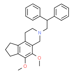 ChemSpider 2D Image | 3-(2,2-Diphenylethyl)-5,6-dimethoxy-2,3,4,7,8,9-hexahydro-1H-cyclopenta[f]isoquinoline | C28H31NO2