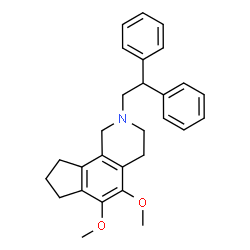 ChemSpider 2D Image | 2-(2,2-Diphenylethyl)-5,6-dimethoxy-2,3,4,7,8,9-hexahydro-1H-cyclopenta[h]isoquinoline | C28H31NO2