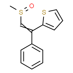 ChemSpider 2D Image | 2-[2-(Methylsulfinyl)-1-phenylvinyl]thiophene | C13H12OS2